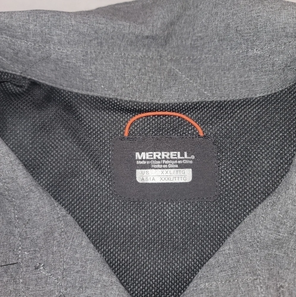 Mens Merrell Short Sleeve Collared Button-up Shirt With Pocket SZ XXL - Picture 8 of 8